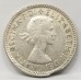 AUSTRALIA 1962 . SIXPENCE . ERROR . BITTEN FLAN